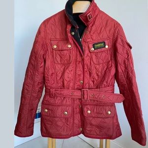 Barbour International Quilted Moto Jacket US 6
